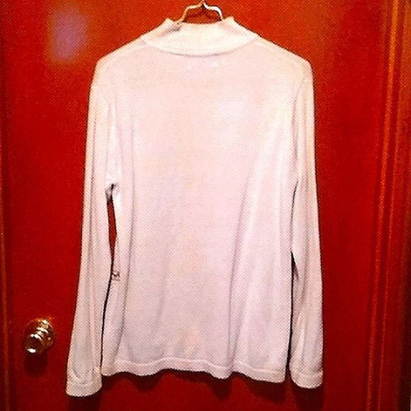 Basic additions holiday medium cream long sleeved Christmas sweater embellished - Picture 9 of 9